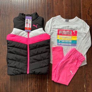 NWT Puma Girls 3 piece Vest Set - XS (5/6)